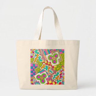 Shapes Amoebas and Patterns Large Tote Bag
