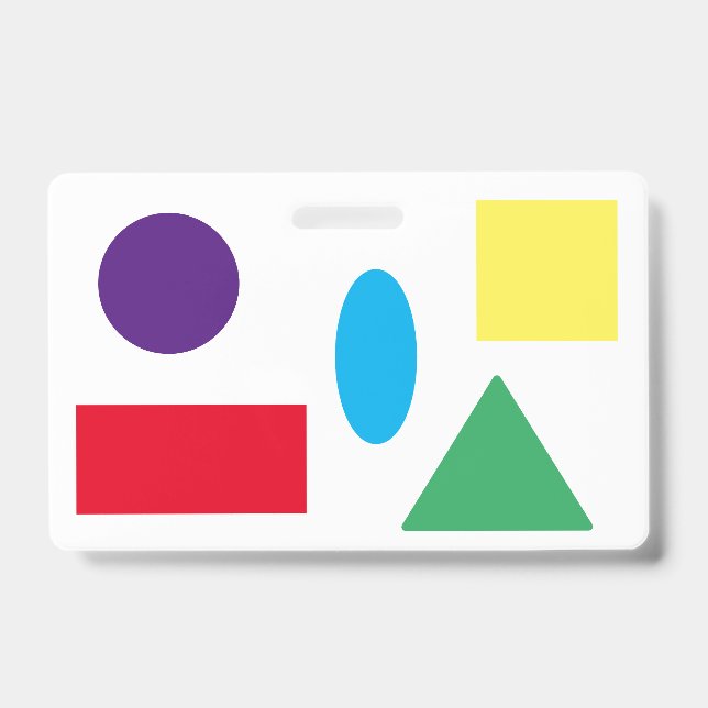 Shapes and Alphabet ID Badge (Front)