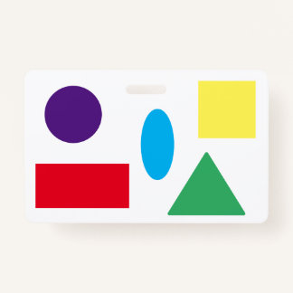 Shapes and Alphabet ID Badge