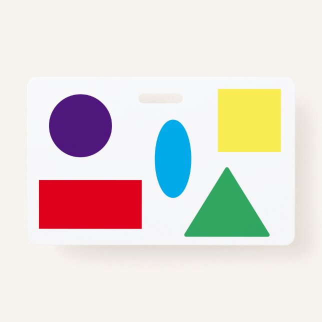 Shapes and Alphabet ID Badge (Front)