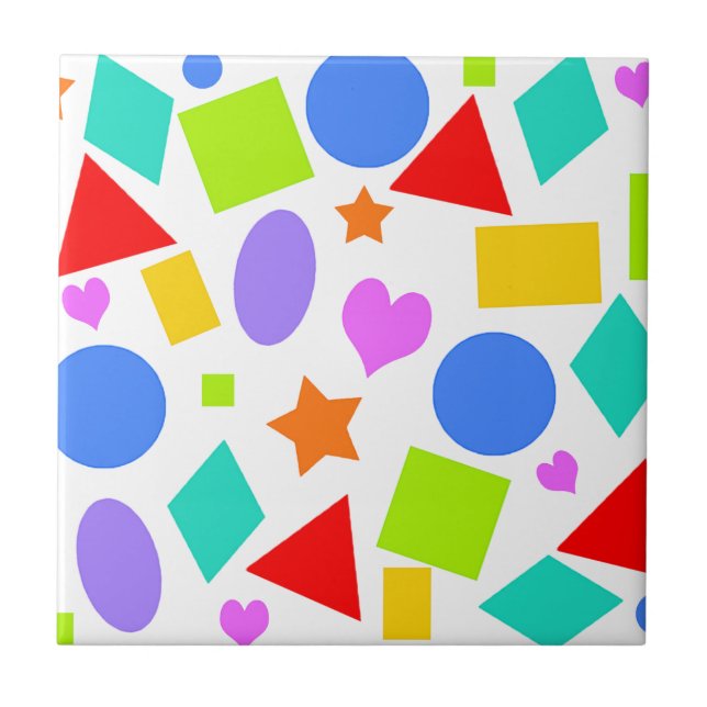 Shapes and Colours Ceramic Tile (Front)