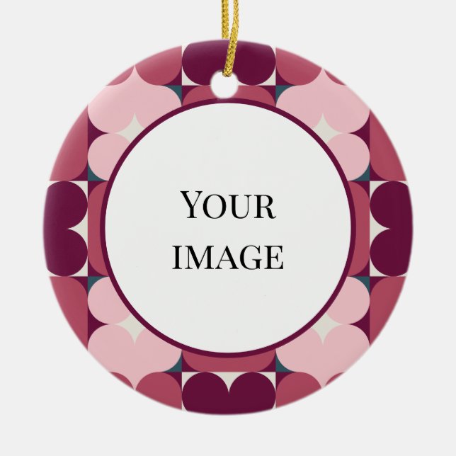 Shapes Ceramic Ornament (Front)