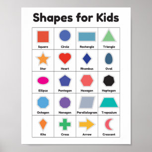 Shapes For Kids Nursery Wall Art