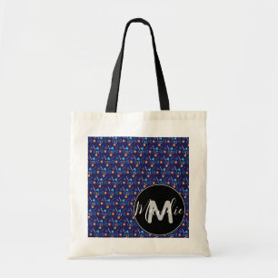 Shapes Geo Blue Metro Name Library Books Tote Bag