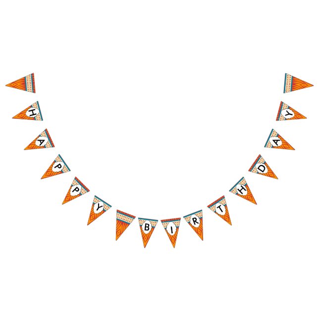 Shapes in retro colours bunting  (All)