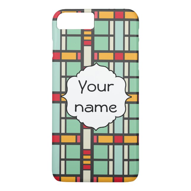 Shapes in retro colours pattern Case-Mate iPhone case (Back)