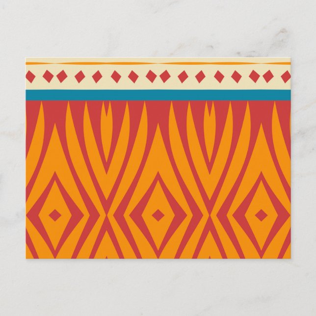 Shapes in retro colours postcard (Front)