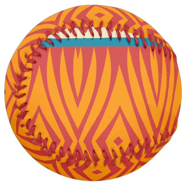 Shapes in retro colours softball (Front Left)