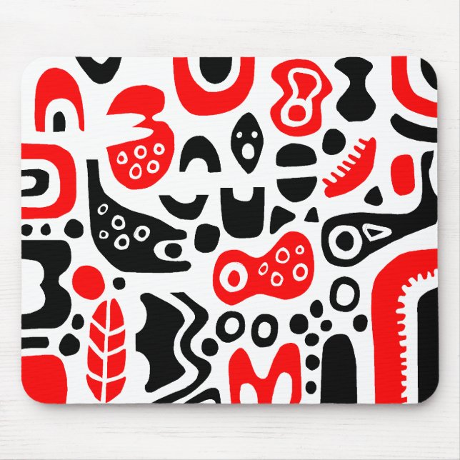 Shapes - On white Mouse Pad (Front)