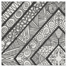 SHAPES PATTERN BLACK AND WHITE