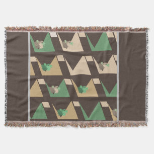 Shapes & Shrubs Throw Blanket