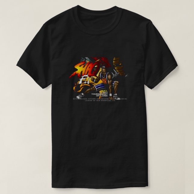 Shaq Fu (Genesis) Title Screen Essential T-Shirt (Design Front)