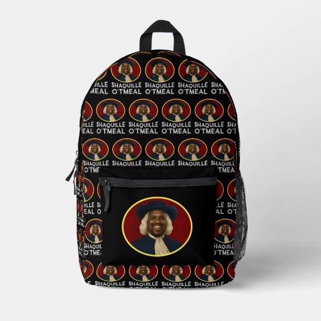 Shaquille Oatmeal Funny Meme Printed Backpack (Front)