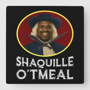 Shaquille Oatmeal Funny Meme Square Wall Clock