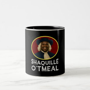 Shaquille Oatmeal Funny Meme Two-Tone Coffee Mug
