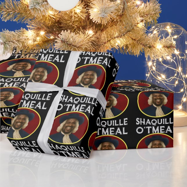 Shaquille Oatmeal Funny Meme Wrapping Paper (Holidays)