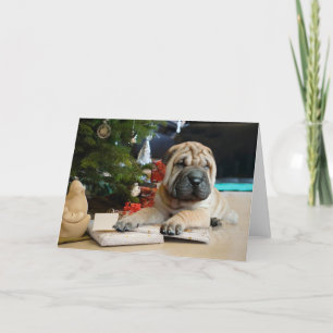 Shar Pei Christmas Card