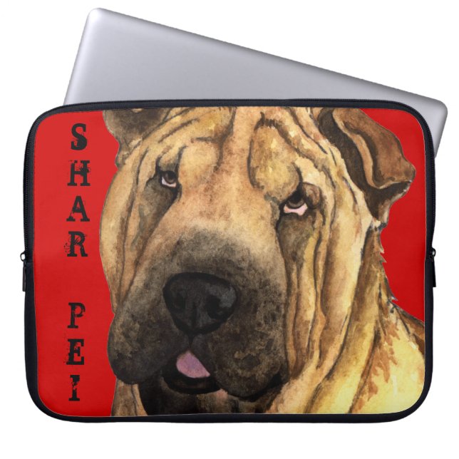 Shar-Pei Colour Block Laptop Sleeve (Front)
