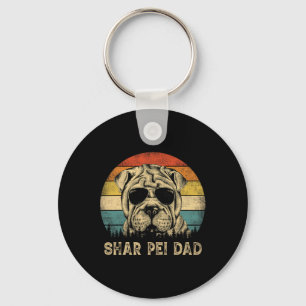 Shar Pei Dad Dog Lovers Father's Day Tee  Key Ring