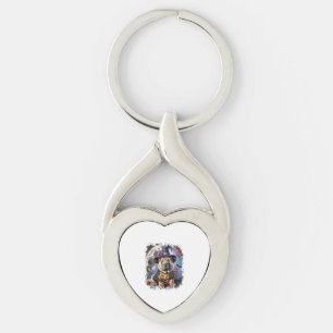 Shar Pei Dog Halloween Square Key Ring