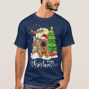 Shar Pei Dog Merry Christmas Dog Lover  T-Shirt