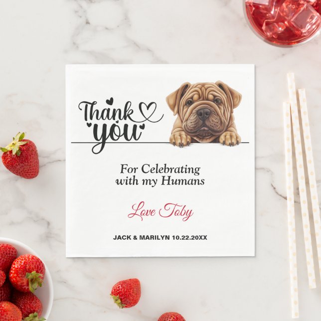 Shar-Pei Dog Paper Napkin (Insitu)