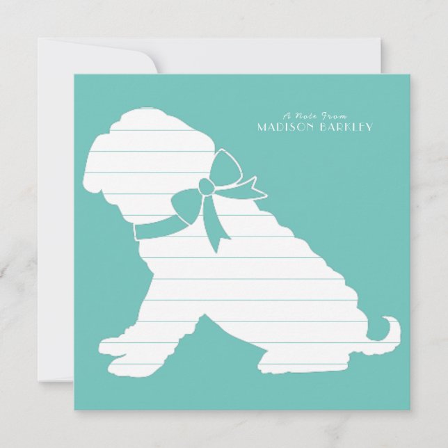 Shar Pei Dog Puppy Thank You Card (Front)
