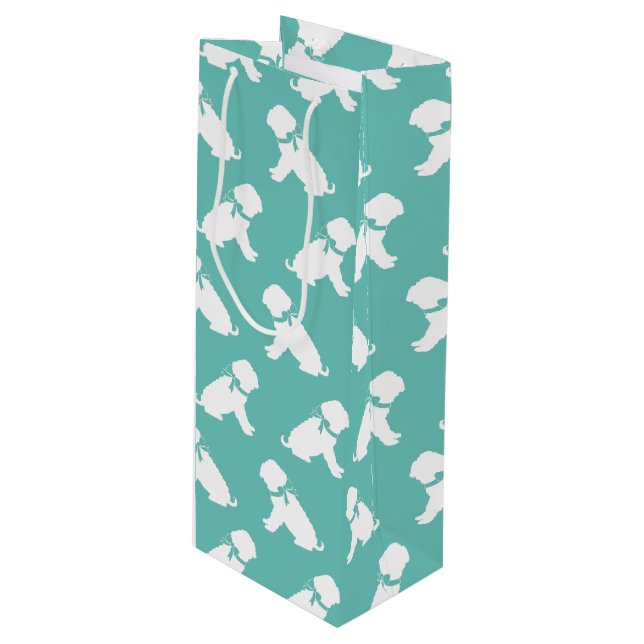 Shar Pei Dog Puppy Wine Gift Bag (Front Angled)