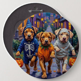 Shar Pei Dogs Trick-or-Treating Halloween Costumes 6 Cm Round Badge