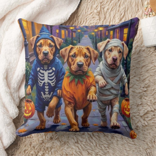 Shar Pei Dogs Trick-or-Treating Halloween Costumes Cushion (Blanket)