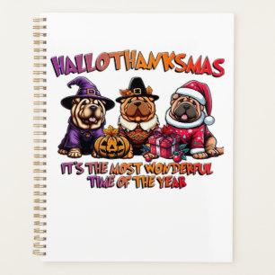 Shar Pei Halloween Thanksgiving Christmas Classic Planner