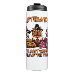 Shar Pei Halloween Thanksgiving Christmas Classic Thermal Tumbler