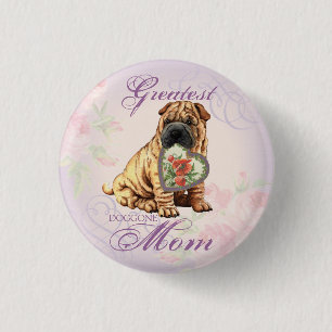 Shar-Pei Heart Mum 3 Cm Round Badge