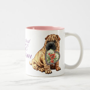 Shar-Pei Heart Mum Two-Tone Coffee Mug