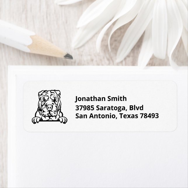 SHAR PEI | Image on Return Address Return Address Label (Insitu)