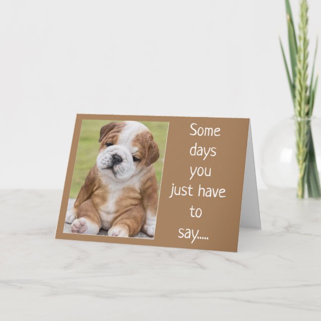 SHAR PEI IS A COMEDIAN FOR YOUR BIRTHDAY CARD (Front)