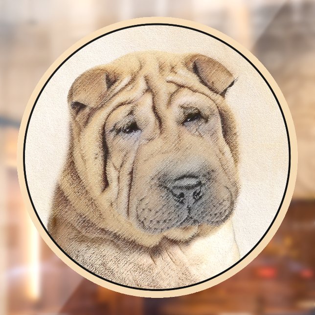 Shar Pei Painting - Cute Original Dog Art (Sheet 2)