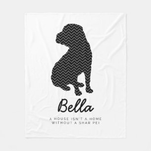 Shar Pei Personalised Fleece Blanket