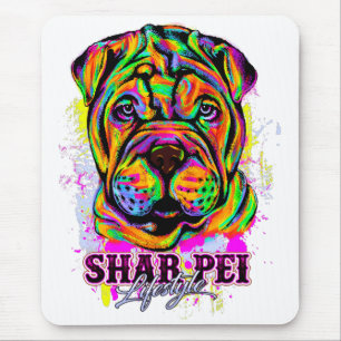 Shar Pei Puppy Dog Lifestyle Mouse Pad