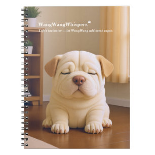 Shar Pei Puppy - Soft Serenity by WangWang Notebook