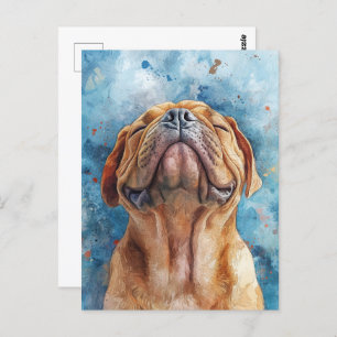 Shar Pei Watercolor Painting Postcard