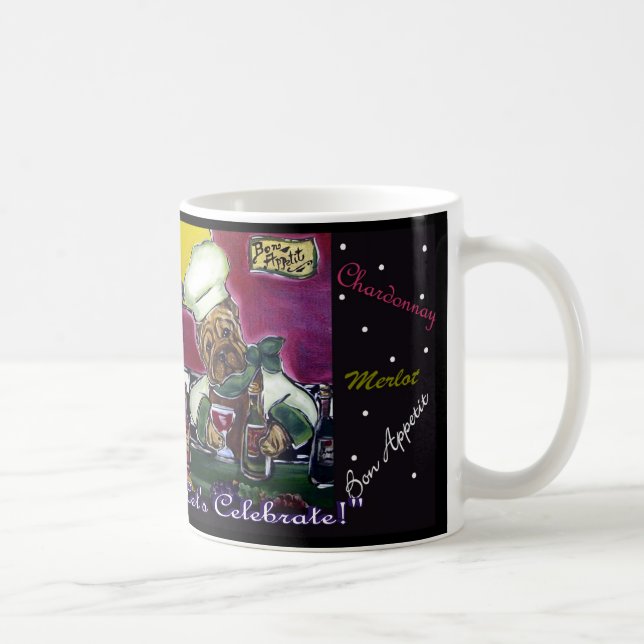 Shar-Pei Wine Chef Coffee Mug (Right)