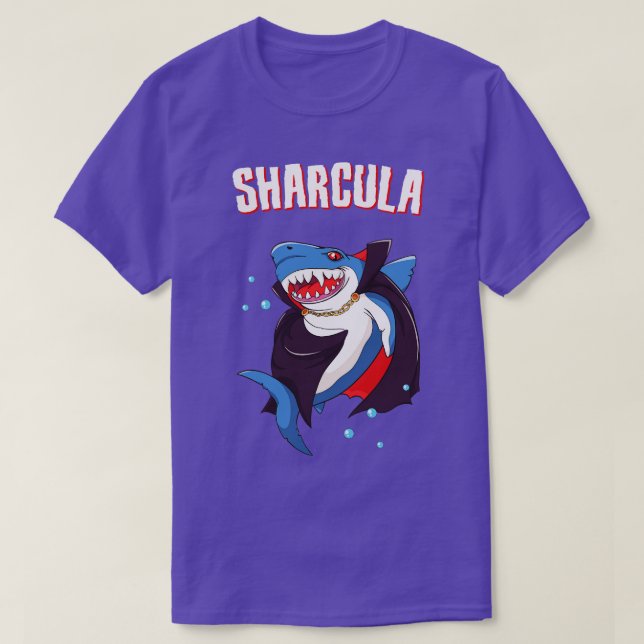 Sharcula Funny Dracula Vampire T-Shirt (Design Front)