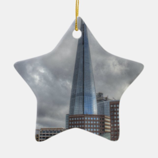 Shard HDR.jpg Ceramic Tree Decoration (Front)