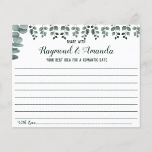 Share a Date Idea for Couple Bridal Shower card