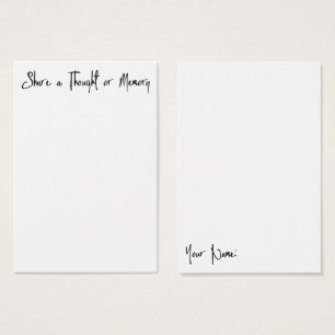 Share a Memory Celebration of Life Memorial Card M
