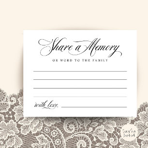 Share a Memory Funeral Service Memorial Card