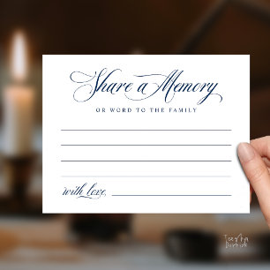 Share a Memory Funeral Service Memorial Card
