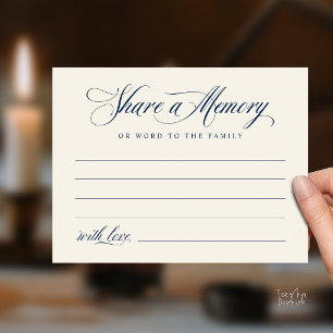 Share a Memory Funeral Service Memorial Card