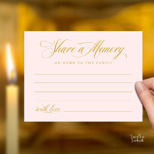 Share a Memory Funeral Service Memorial Card